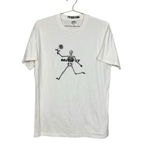 Men’s Urban Outfitters M/SF/T Skeleton Rose White Graphic Tee Size Medium NWOT